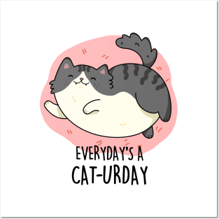 Everyday's A Caturday Cute Saturday Cat Pun. Posters and Art